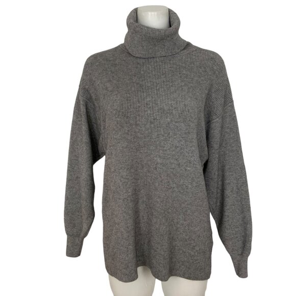 Free People Softly Structured Tunic Sweater XS Dark Grey Long Sleeve Oversized - Picture 1 of 11